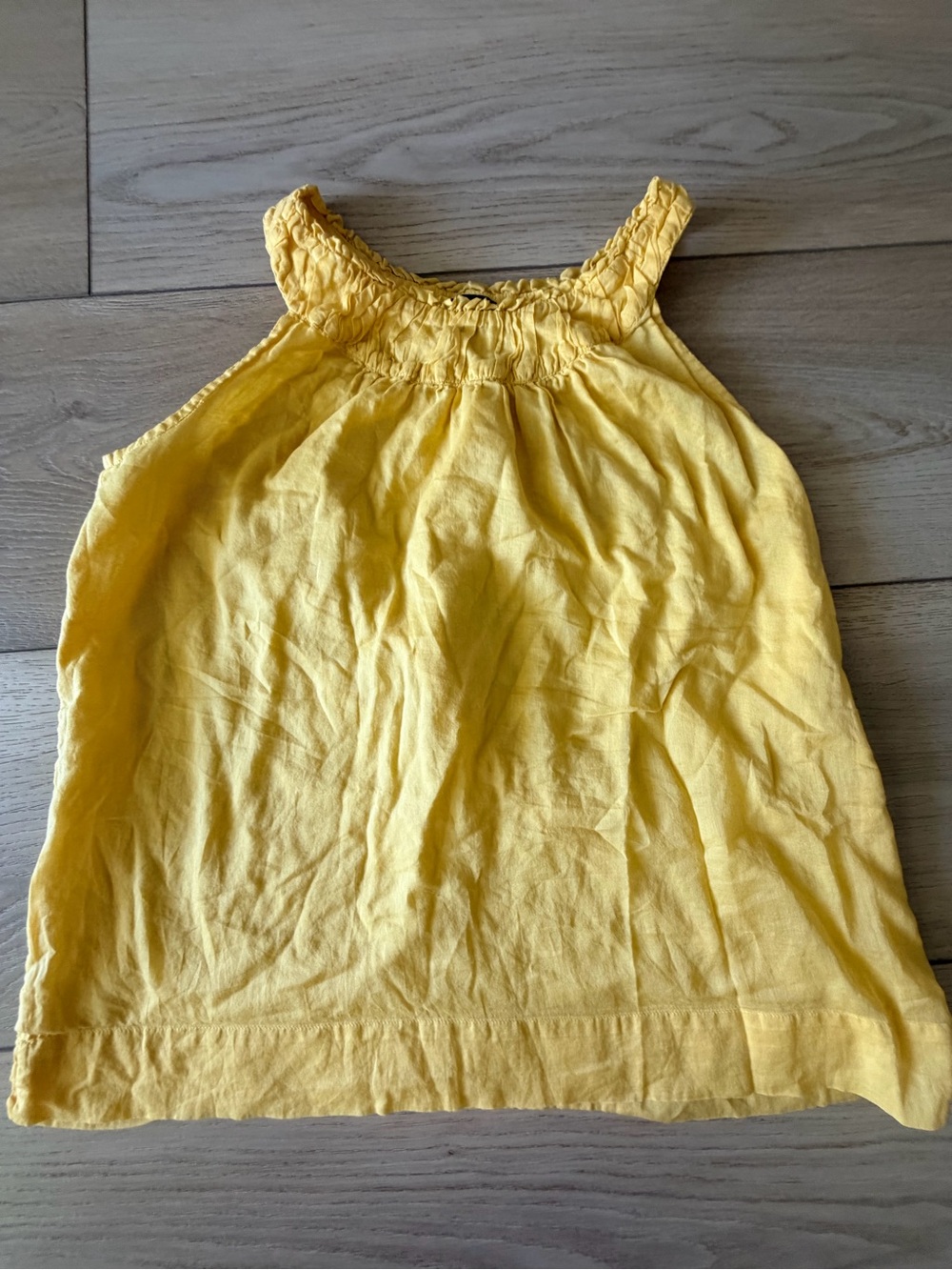 Talbots Yellow Smocked Neck Tank Top for Kids